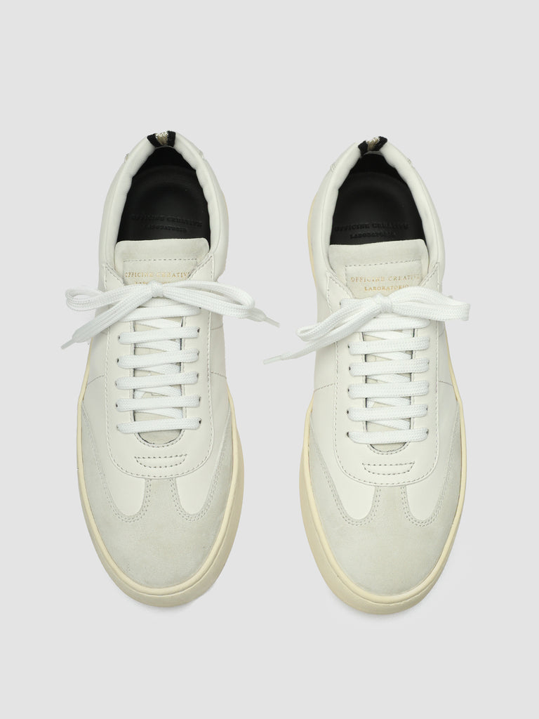 KOMBI 001 - Sneakers in Pelle e Camoscio Bianco