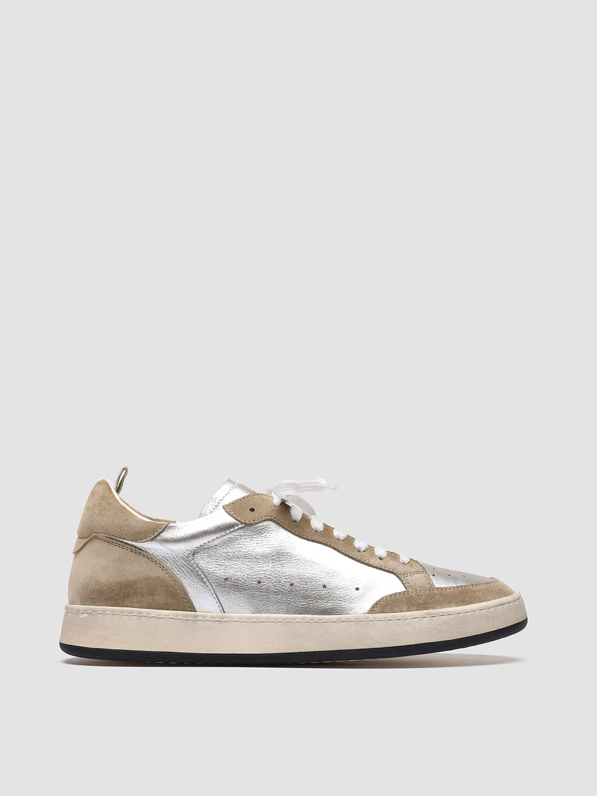 Officine Creative MAGIC 001 Sneakers in Pelle e Camoscio Bianco