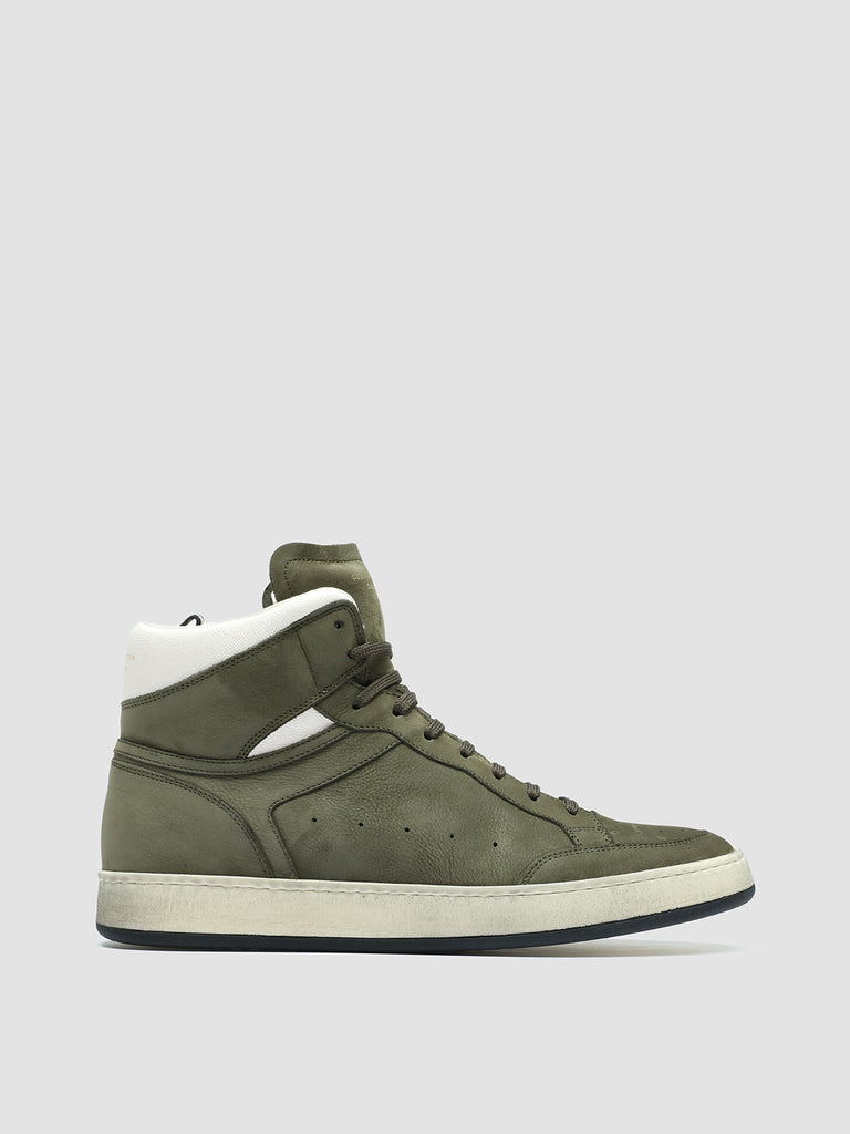MAGIC 006 - Green Leather and Suede High Top Sneakers men Officine Creative - 1