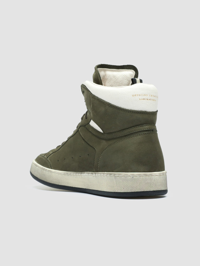 MAGIC 006 - Green Leather and Suede High Top Sneakers men Officine Creative - 4