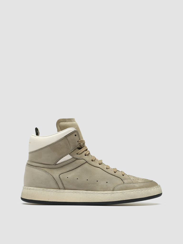 MAGIC 006 - Taupe Leather and Suede High Top Sneakers men Officine Creative - 1