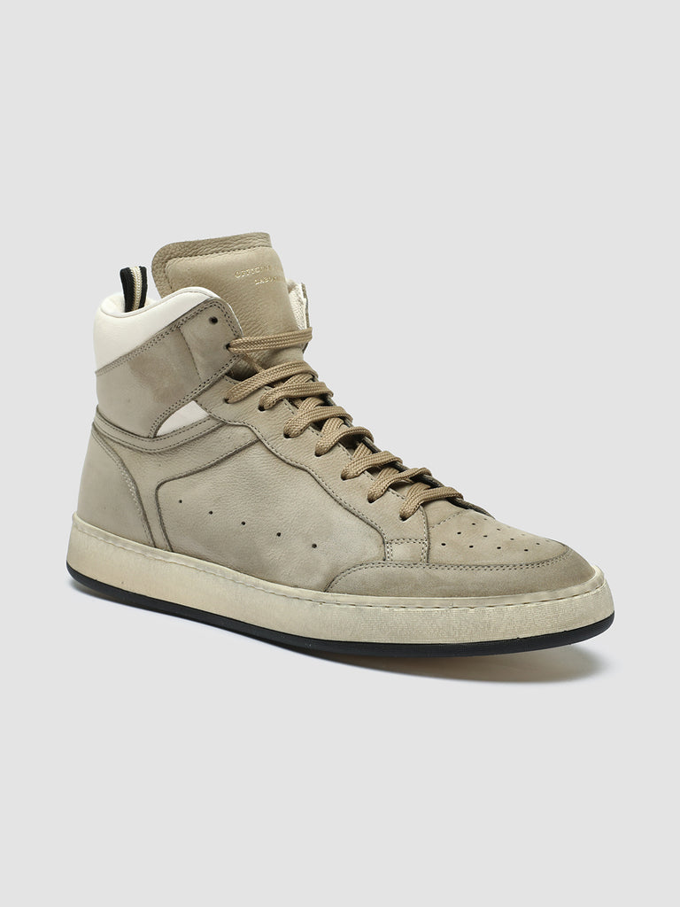 MAGIC 006 - Taupe Leather and Suede High Top Sneakers men Officine Creative - 3
