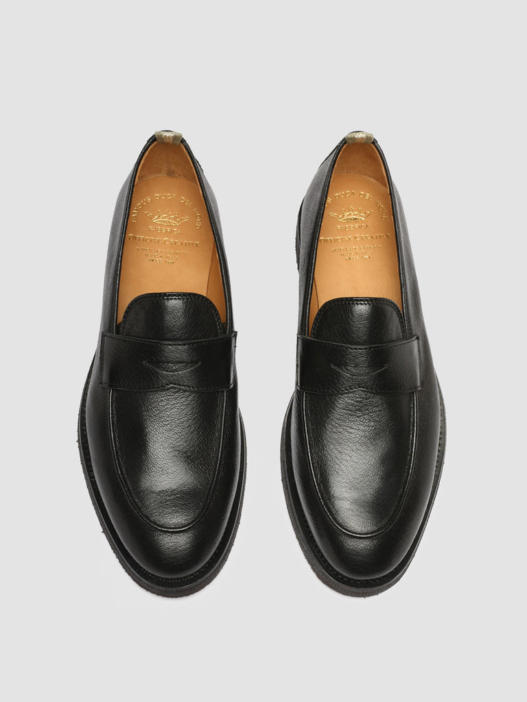 OPERA FLEXI 101 - Black Leather Penny Loafers