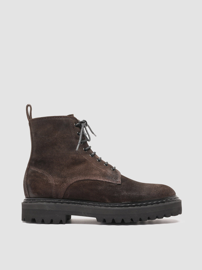 PISTOLS 002 - Brown Suede Lace Up Ankle Boots Men Officine Creative - 1
