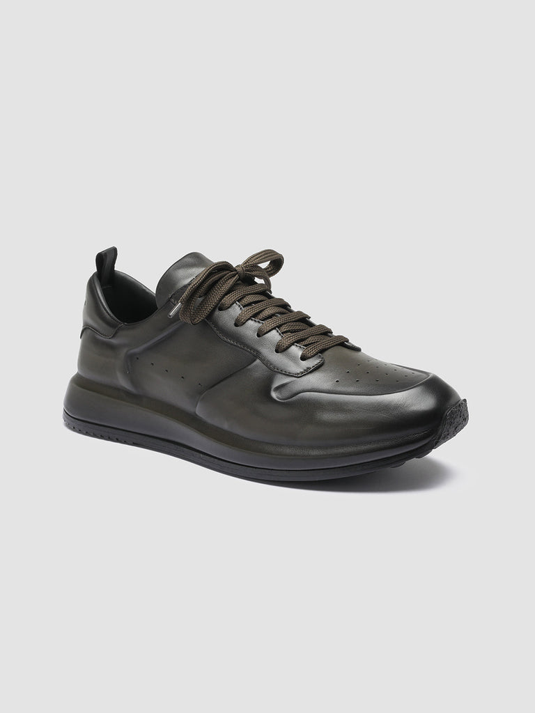RACE LUX 003 - Green Airbrushed Leather Sneakers Men Officine Creative - 3