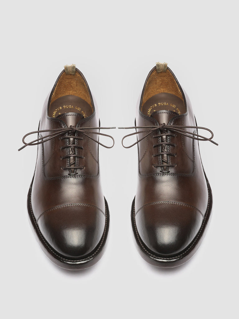 TEMPLE 001 - Brown Leather Oxford Shoes Men Officine Creative - 2