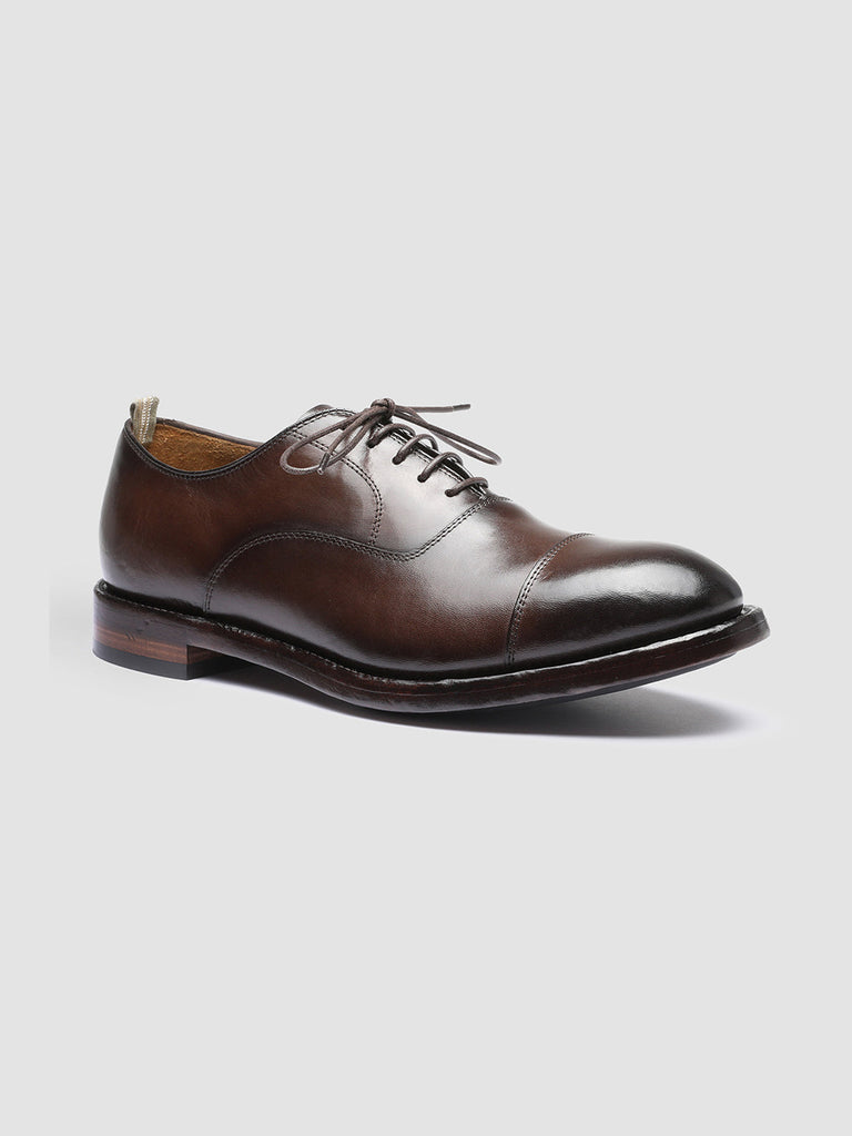 TEMPLE 001 - Brown Leather Oxford Shoes Men Officine Creative - 3