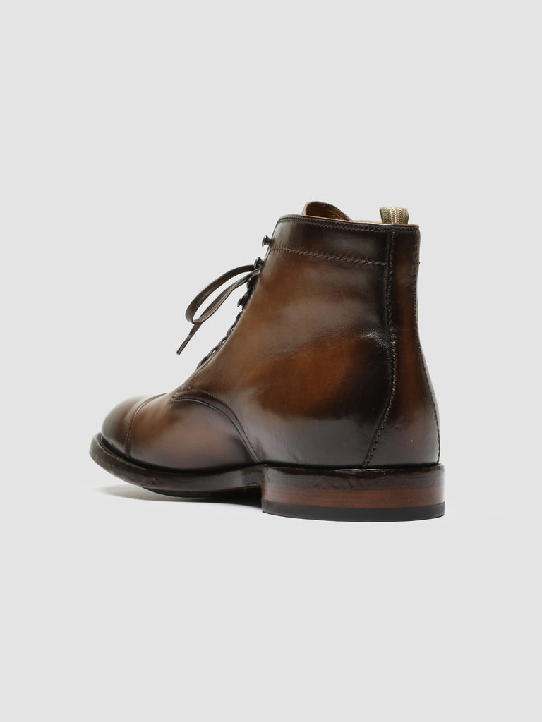 TEMPLE 002 - Brown Leather Lace Up Boots men Officine Creative - 4