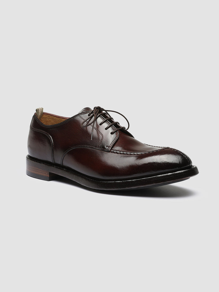 TEMPLE 005 - Burgundy Leather Derby Shoes Men Officine Creative - 3
