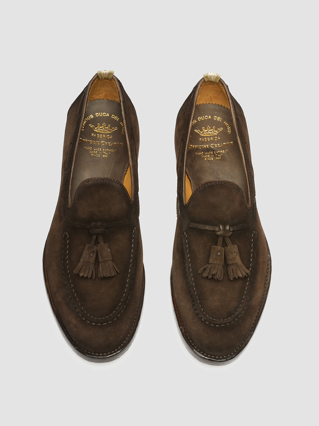 TULANE 001 - Brown Suede Tassel Loafers men Officine Creative - 2