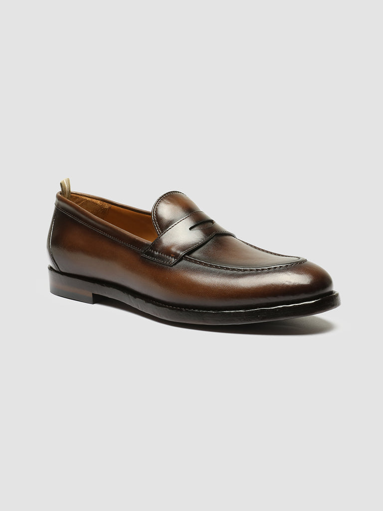 TULANE 002 - Brown Leather Penny Loafers men Officine Creative - 3