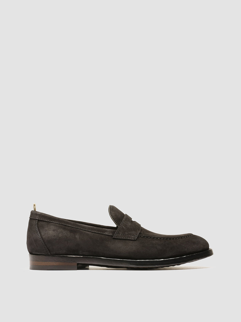 TULANE 002 - Brown Suede Penny Loafers