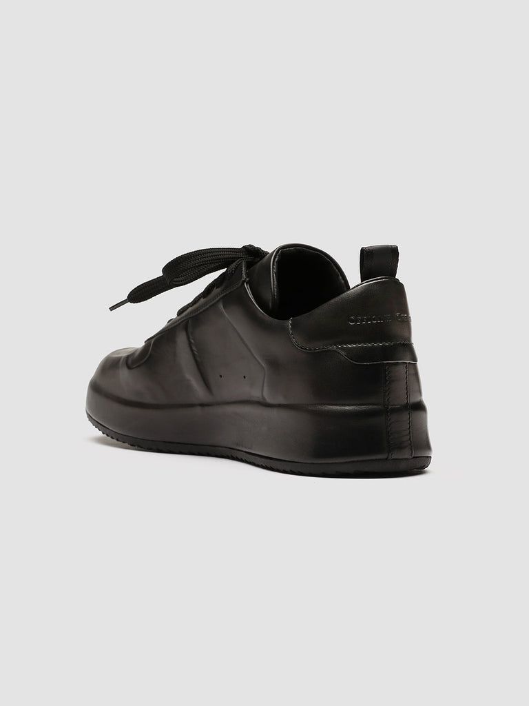 ACE LUX 100 - Black Airbrushed Leather Sneakers Men Officine Creative - 4