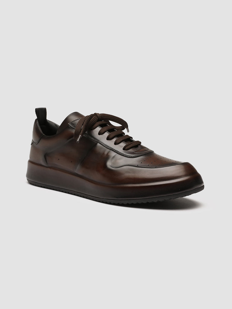 ACE LUX 100 - Brown Airbrushed Leather Sneakers Men Officine Creative - 3