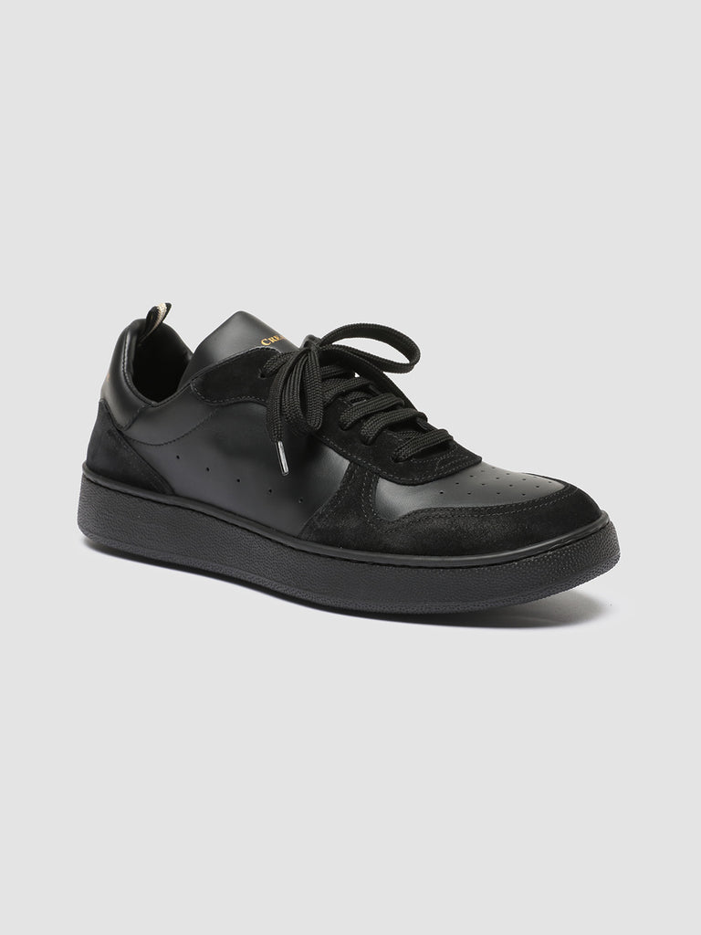 MOWER 011 - Black Leather and Suede Low Top Sneakers men Officine Creative - 3