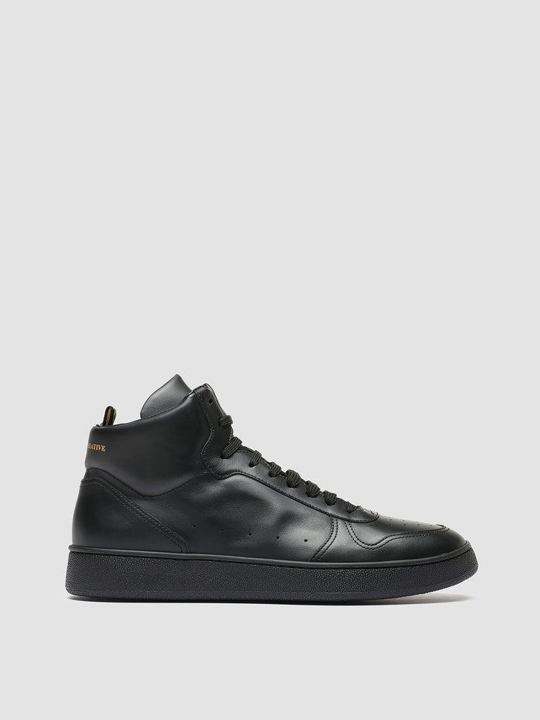 MOWER 012 - Black Leather High Top Sneakers men Officine Creative - 1