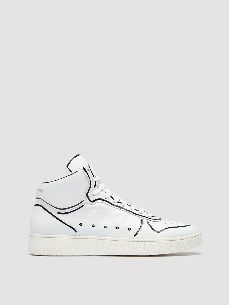 MOWER 013 - White Leather High Top Sneakers men Officine Creative - 1