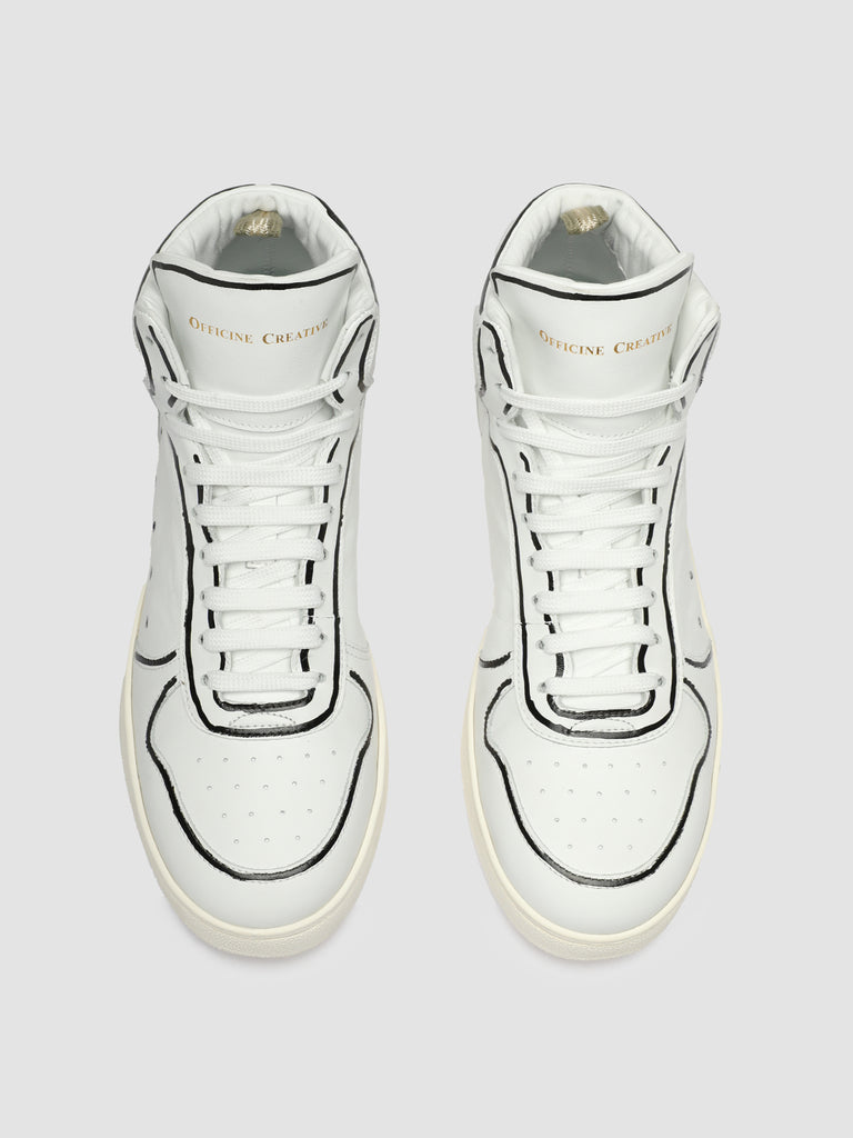 MOWER 013 - White Leather High Top Sneakers men Officine Creative - 2