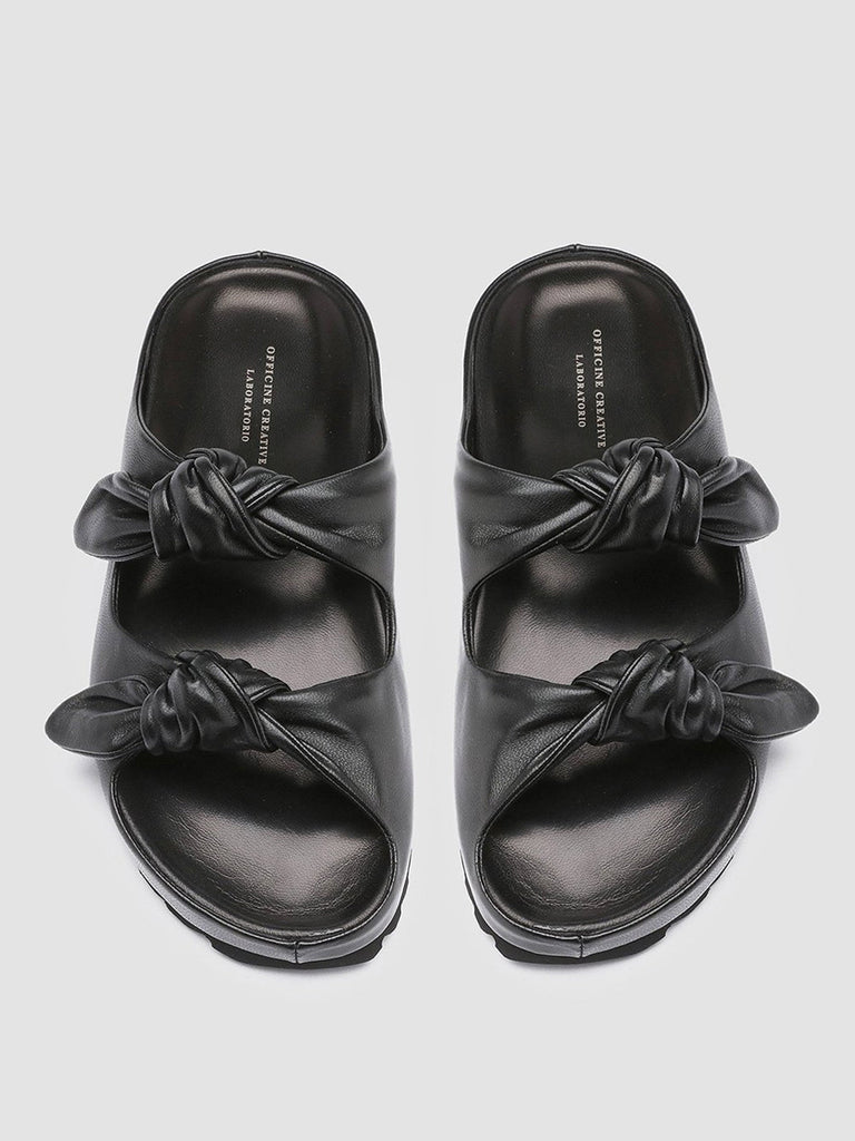 PELAGIE 010 - Black Leather sandals