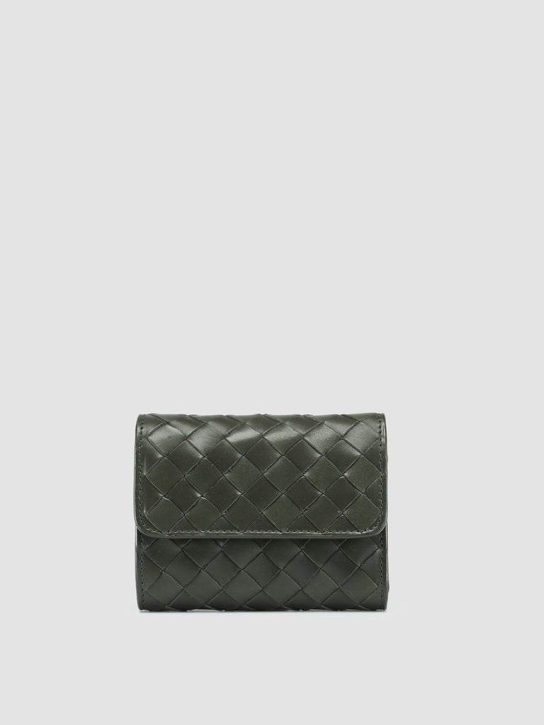 POCHE 110 - Green Leather Trifold Wallet  Officine Creative - 1