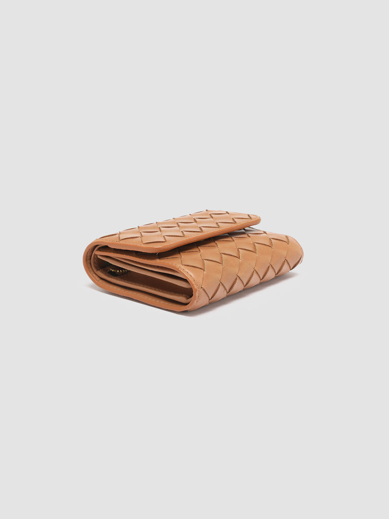POCHE 110 - Brown Leather Trifold Wallet