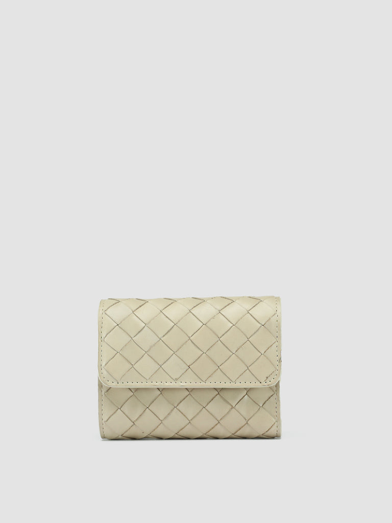 POCHE 110 - Ivory Leather Trifold Wallet