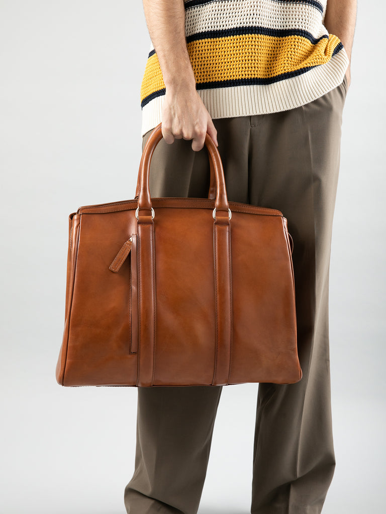 QUENTIN 01 - Brown Leather tote bag  Officine Creative - 5