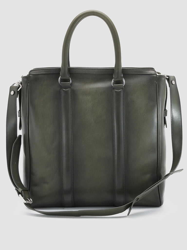 QUENTIN 02 - Green Leather tote bag