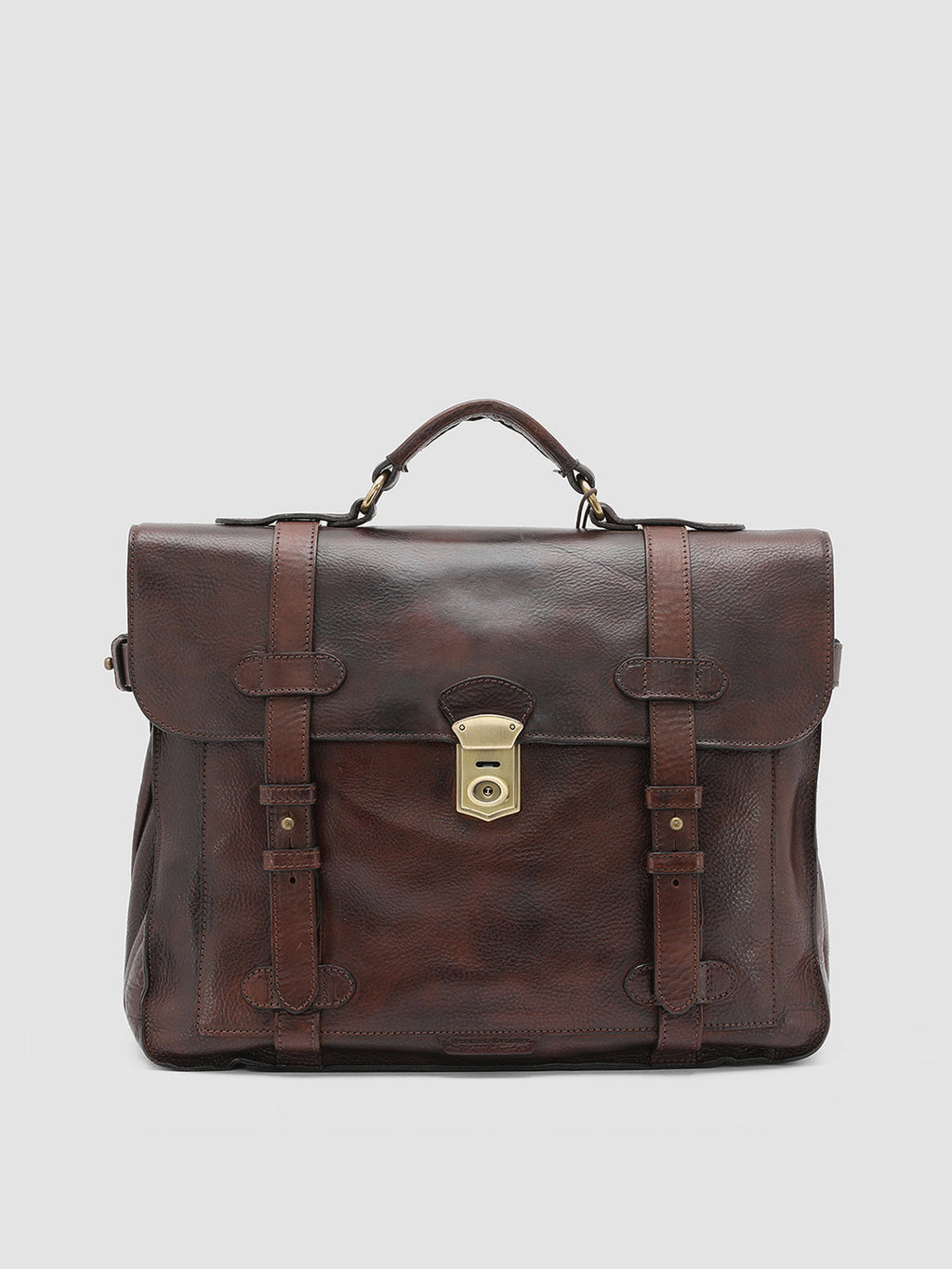 RARE 26 - Brown Leather BriefCase  Officine Creative - 8