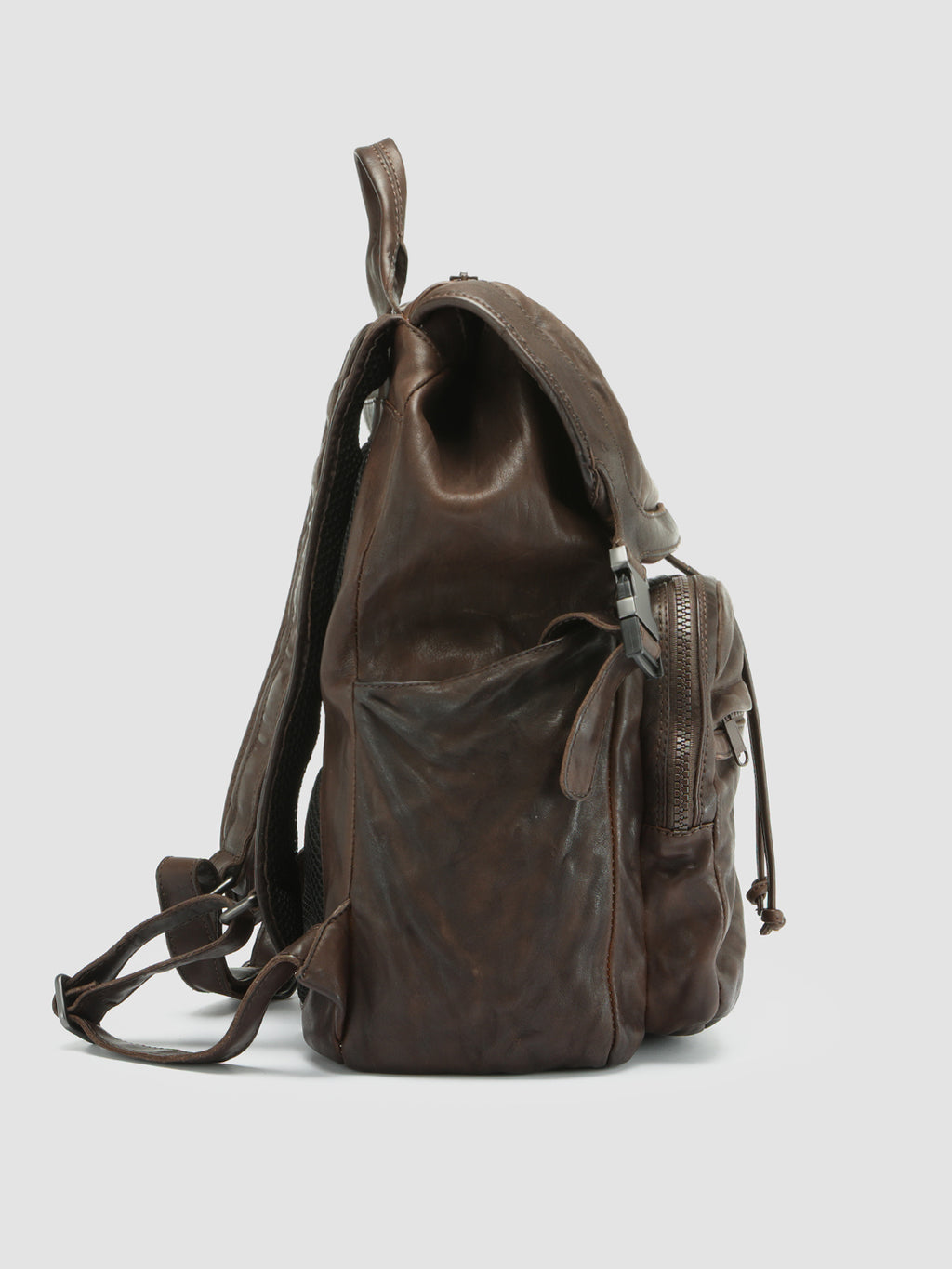 RECRUIT 001 - Brown Leather Backpack  Officine Creative - 3