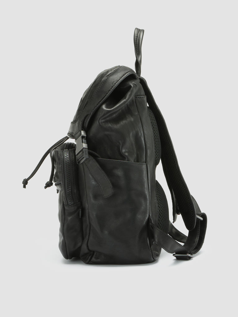RECRUIT 001 - Black Leather Backpack  Officine Creative - 5