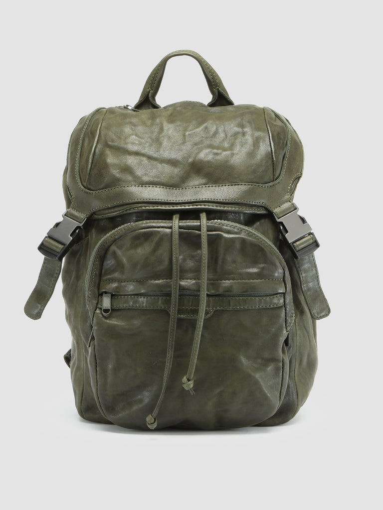 RECRUIT 001 - Green Leather Backpack