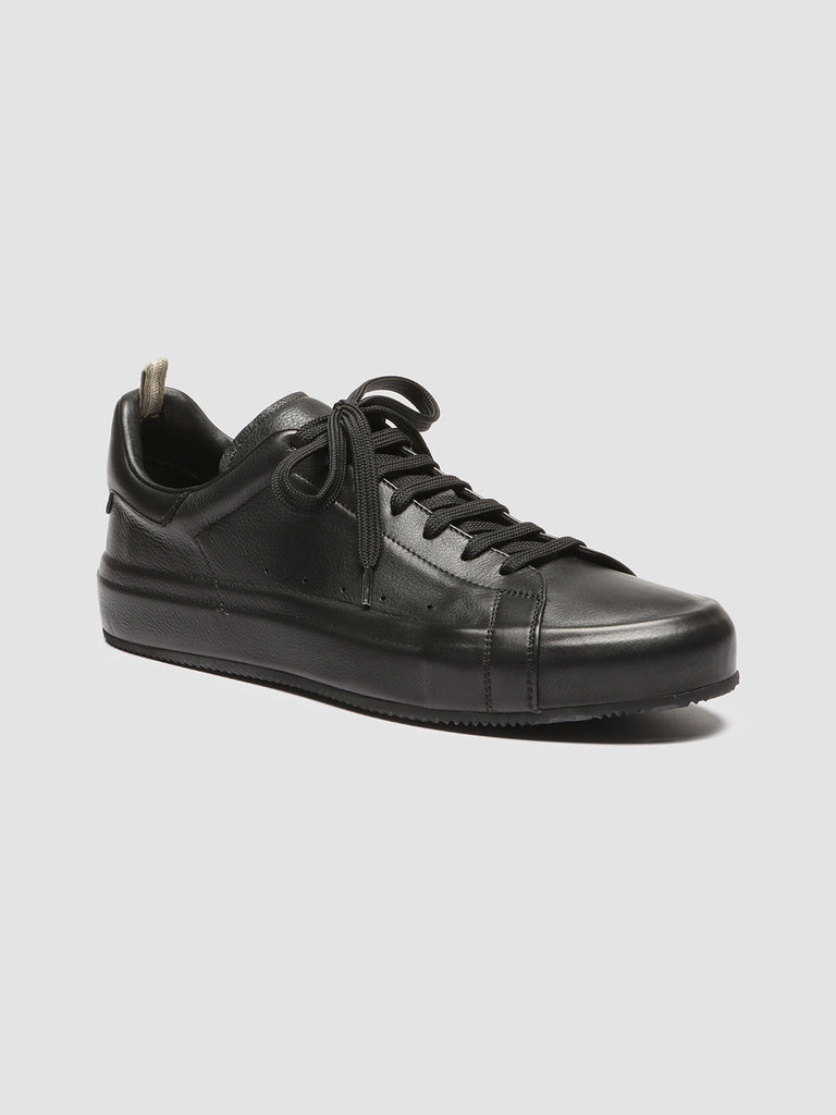 PRIMARY 001 - Black Leather Sneakers Men Officine Creative - 3