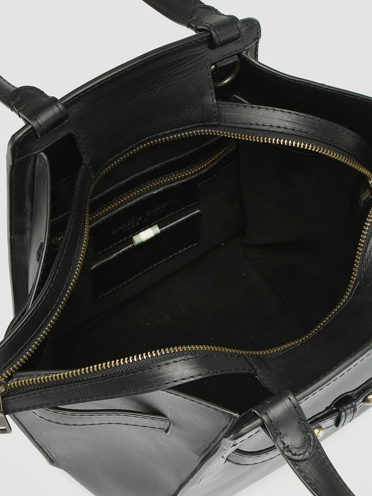 SADDLE 07 - Black Leather Tote Bag  Officine Creative - 7