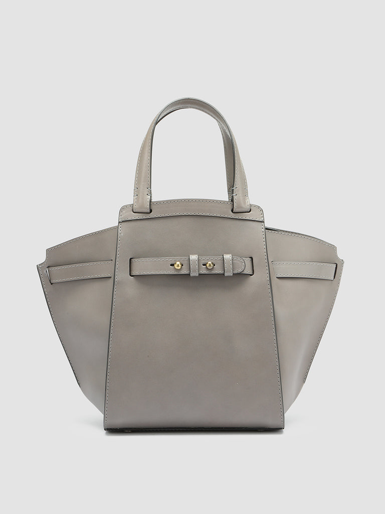 SADDLE 07 - Grey Leather Tote Bag