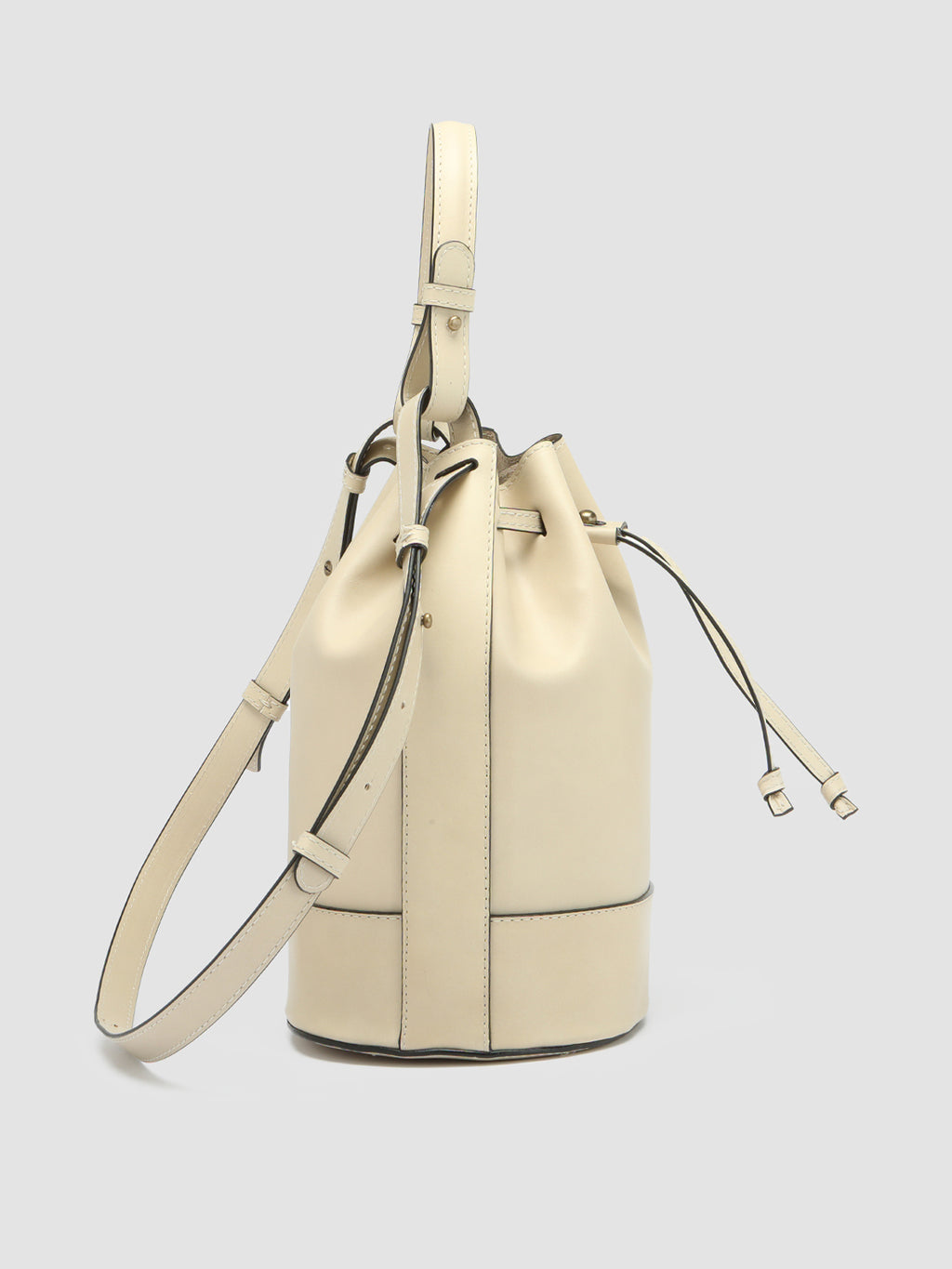 SADDLE 08 - Ivory Leather Bucket Bag  Officine Creative - 3