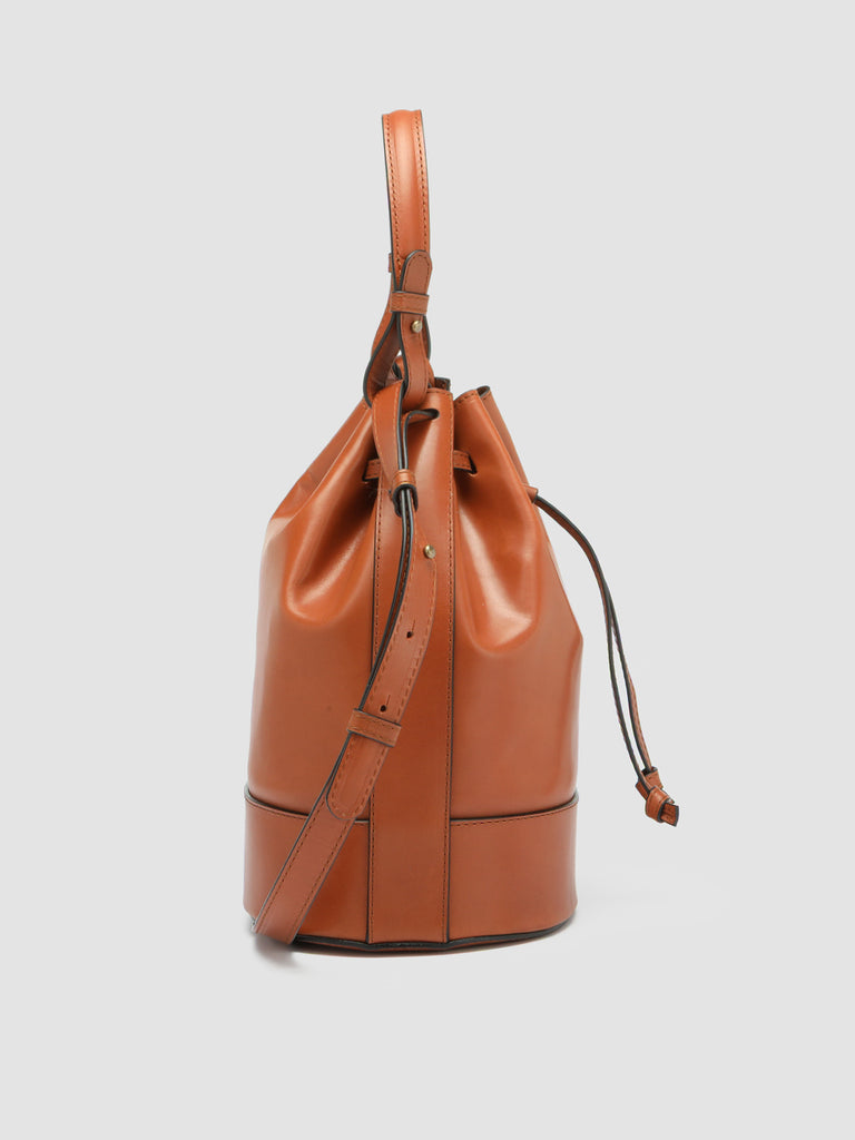 SADDLE 08 - Brown Leather Bucket Bag  Officine Creative - 3