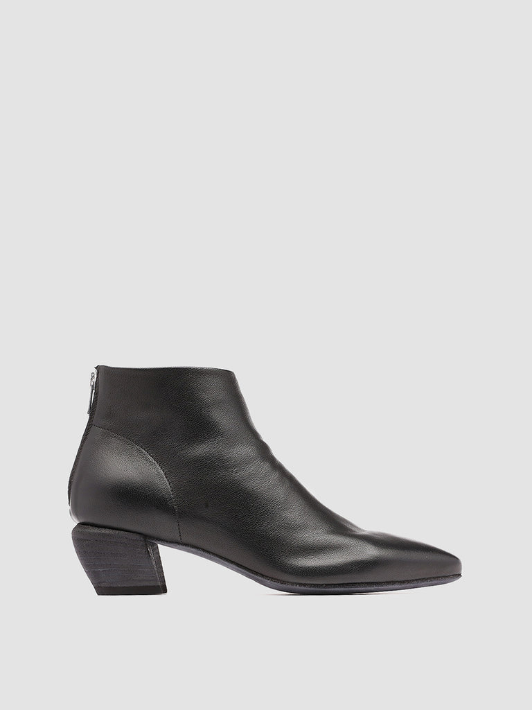 SALLY 001 - Black Leather Booties