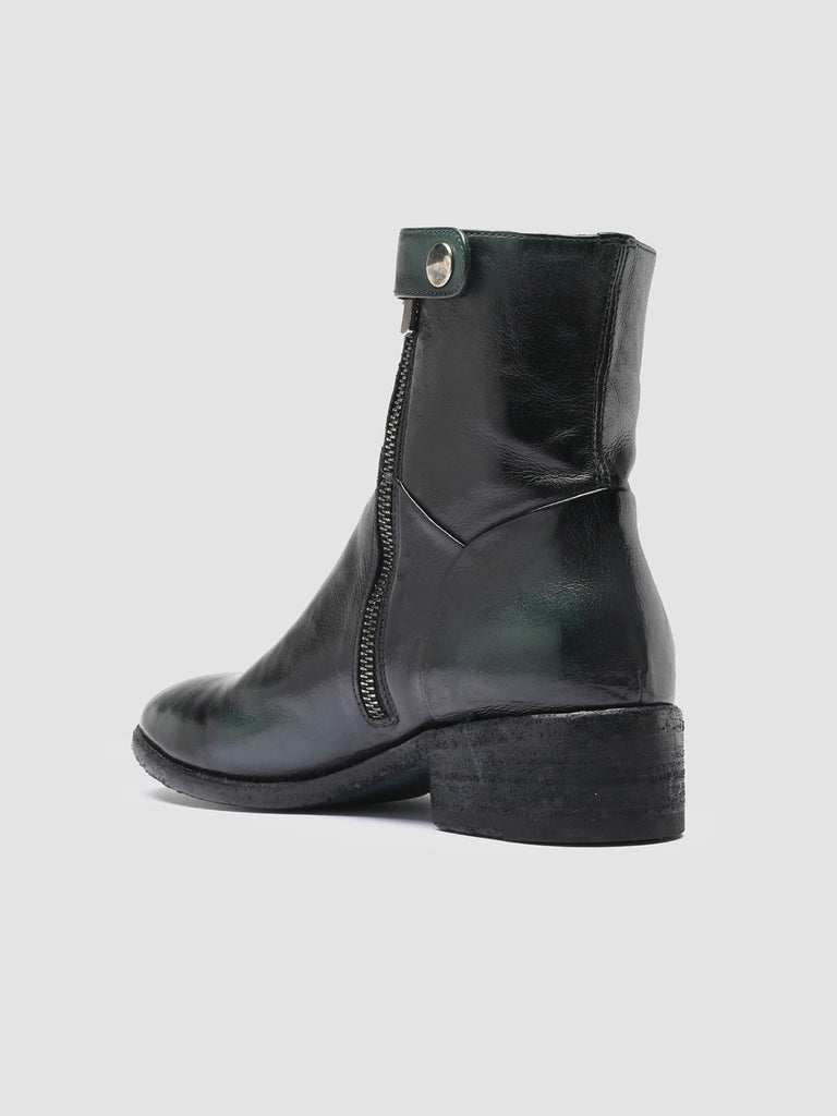 SELINE 020 - Green  Leather Ankle Boots Women Officine Creative - 4