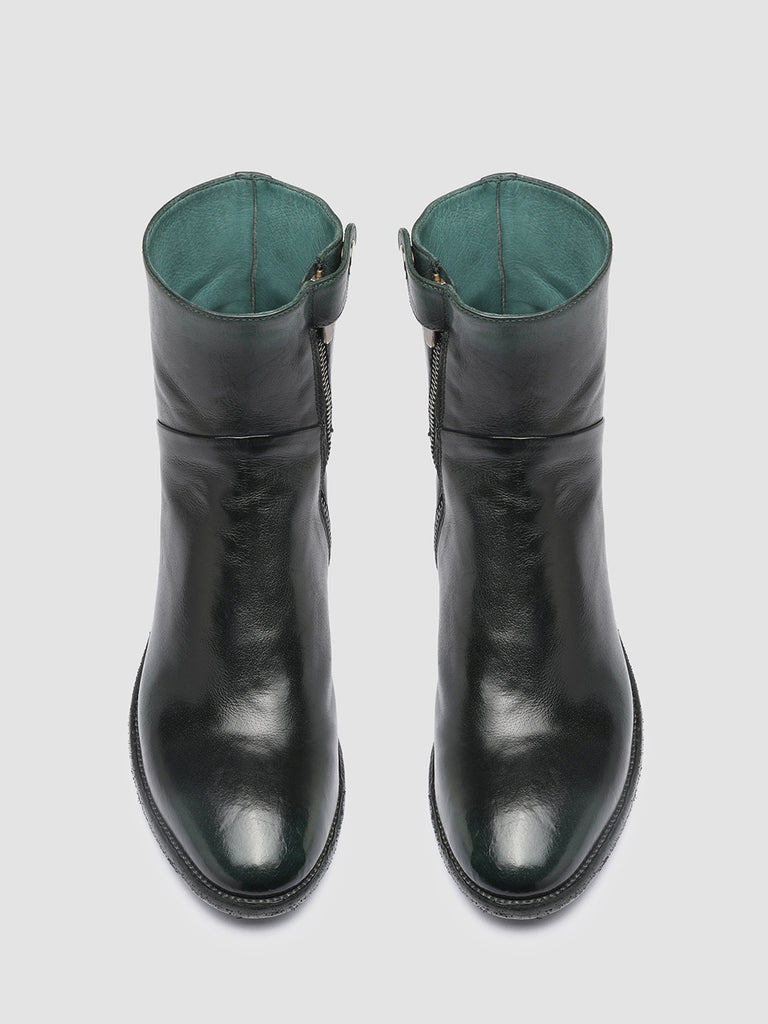 SELINE 020 - Green  Leather Ankle Boots Women Officine Creative - 2