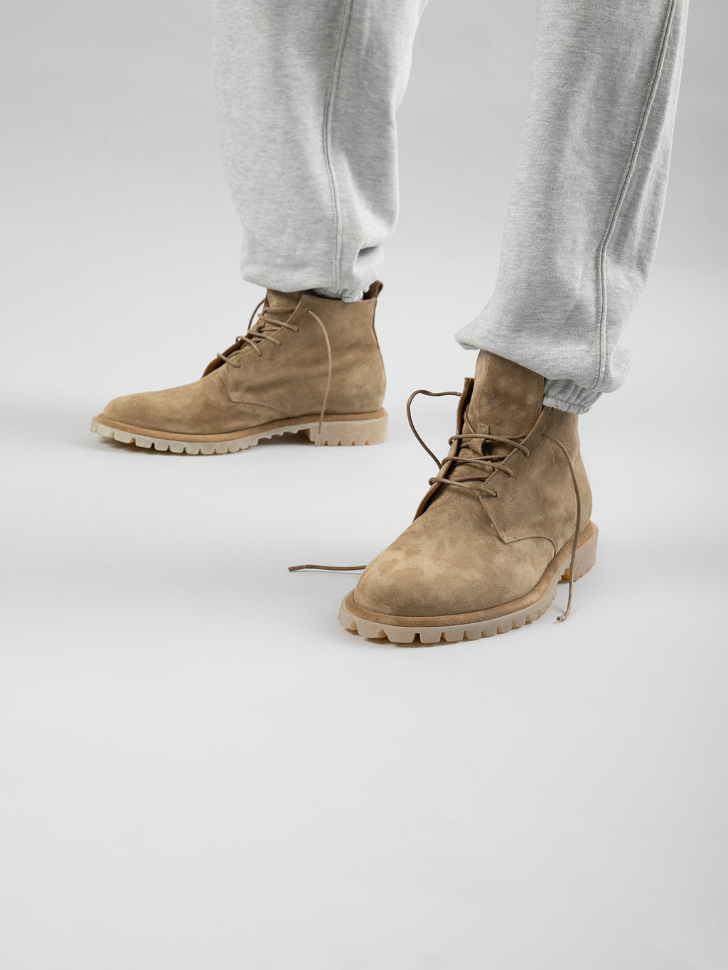 SPECTACULAR 002 - Taupe Suede Lace-Up Boots Men Officine Creative - 2