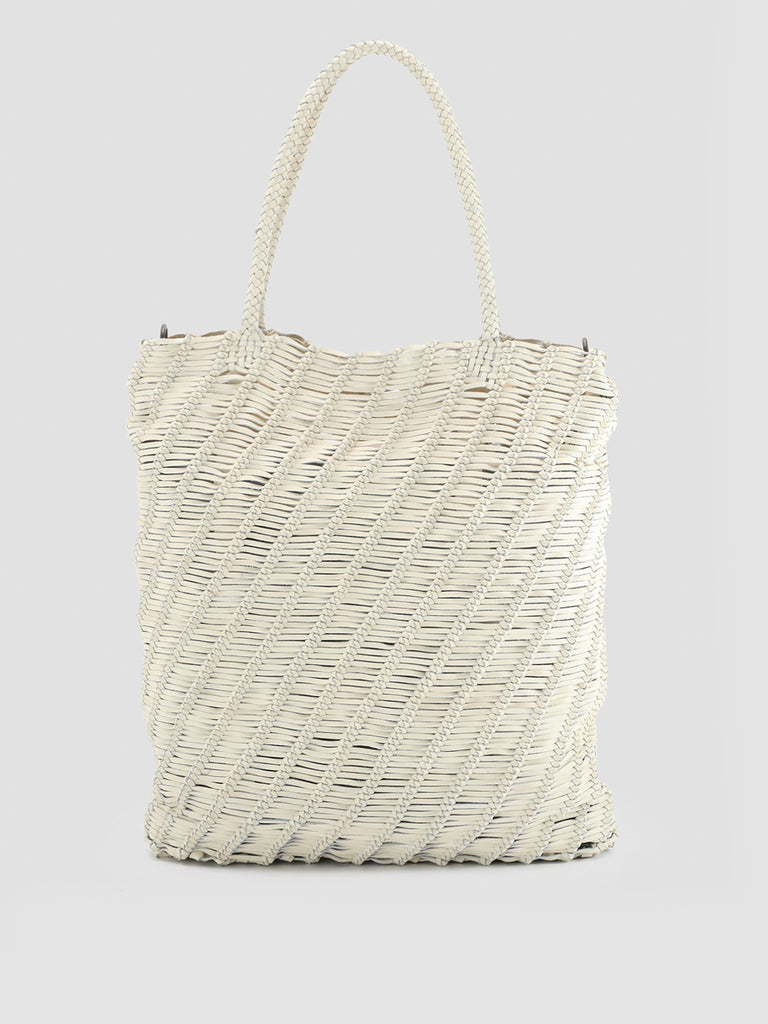 SUSAN 03 - White Leather tote bag