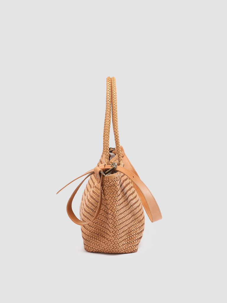 SUSAN 05 Woven - Taupe Leather tote bag  Officine Creative - 4