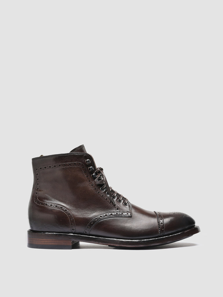 TEMPLE 004 - Brown Leather Ankle Boots Men Officine Creative - 1