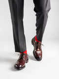 TEMPLE 005 - Burgundy Leather Derby Shoes Men Officine Creative - 6