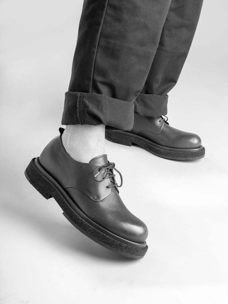 TONAL 100 - Burgundy Leather Derby Shoes Women Officine Creative - 6