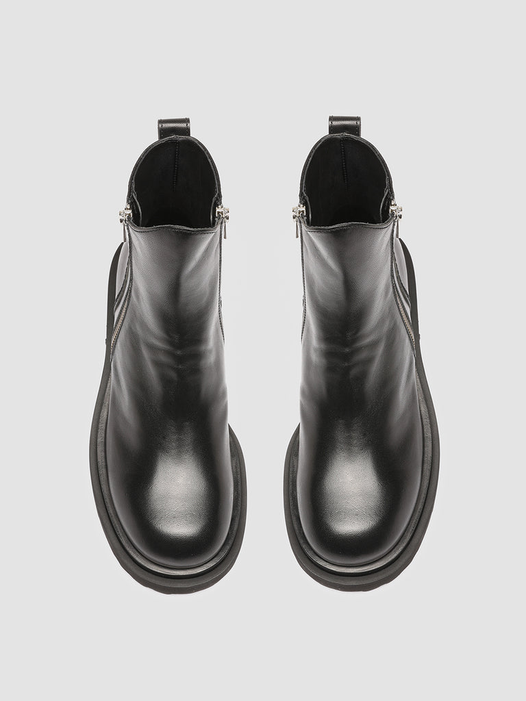 ULTIMATT 006 - Black Leather Ankle Boots Women Officine Creative - 2