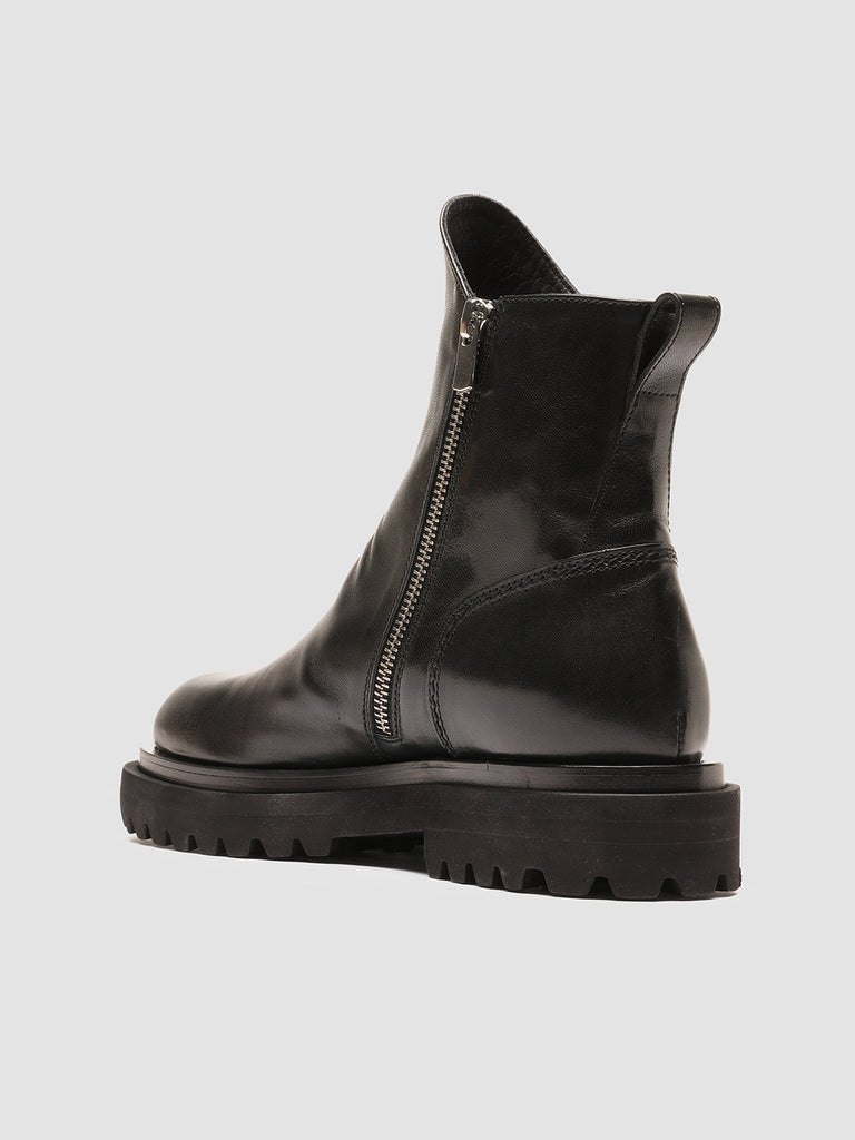 ULTIMATT 006 - Black Leather Ankle Boots Women Officine Creative - 4