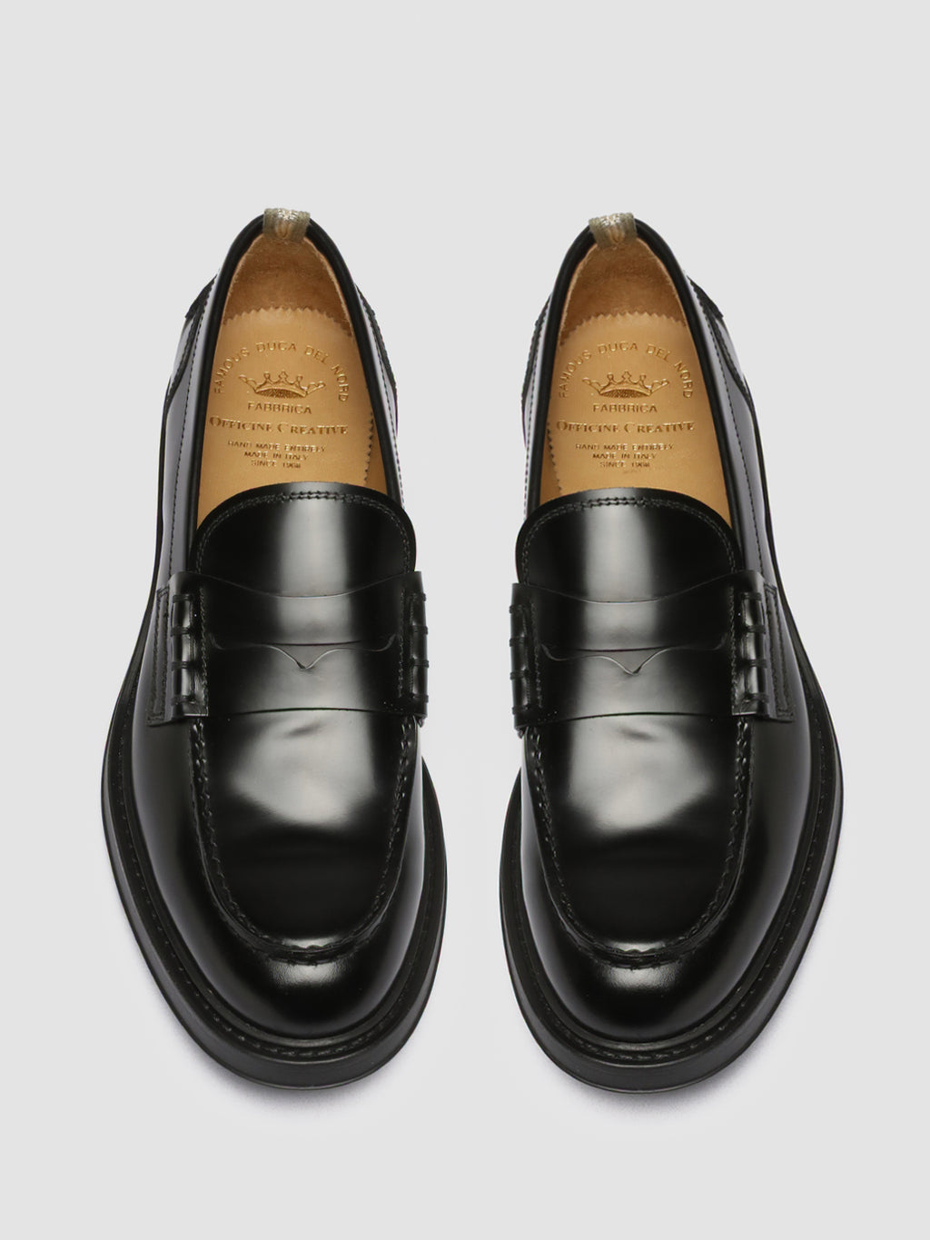 UNIFORM 001 - Black Leather Loafers Men Officine Creative - 2