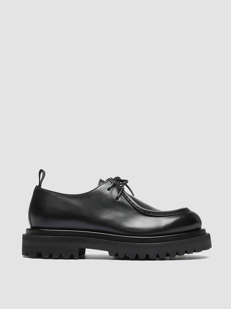 WISAL 002 - Black Leather Derby Shoes
